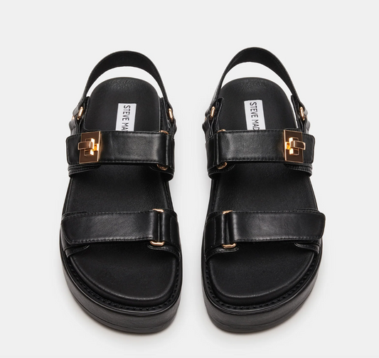 BigMona Quilted Sandal in Black