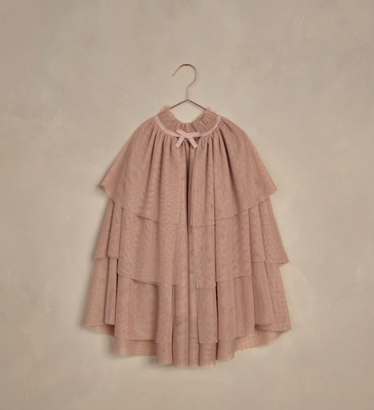 Tulle Cape in Dusty Rose