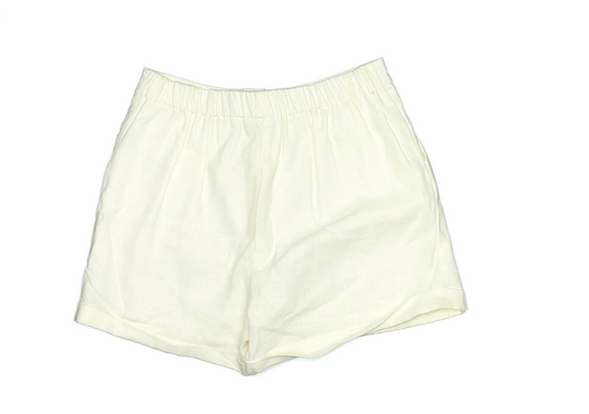 Linen Off White Shorts