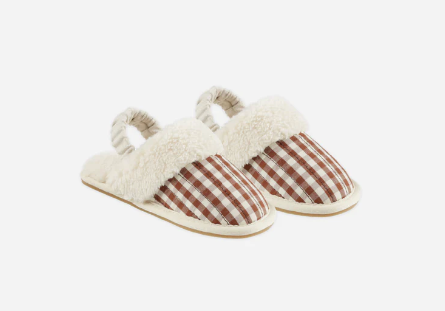 Plaid Kids Slippers