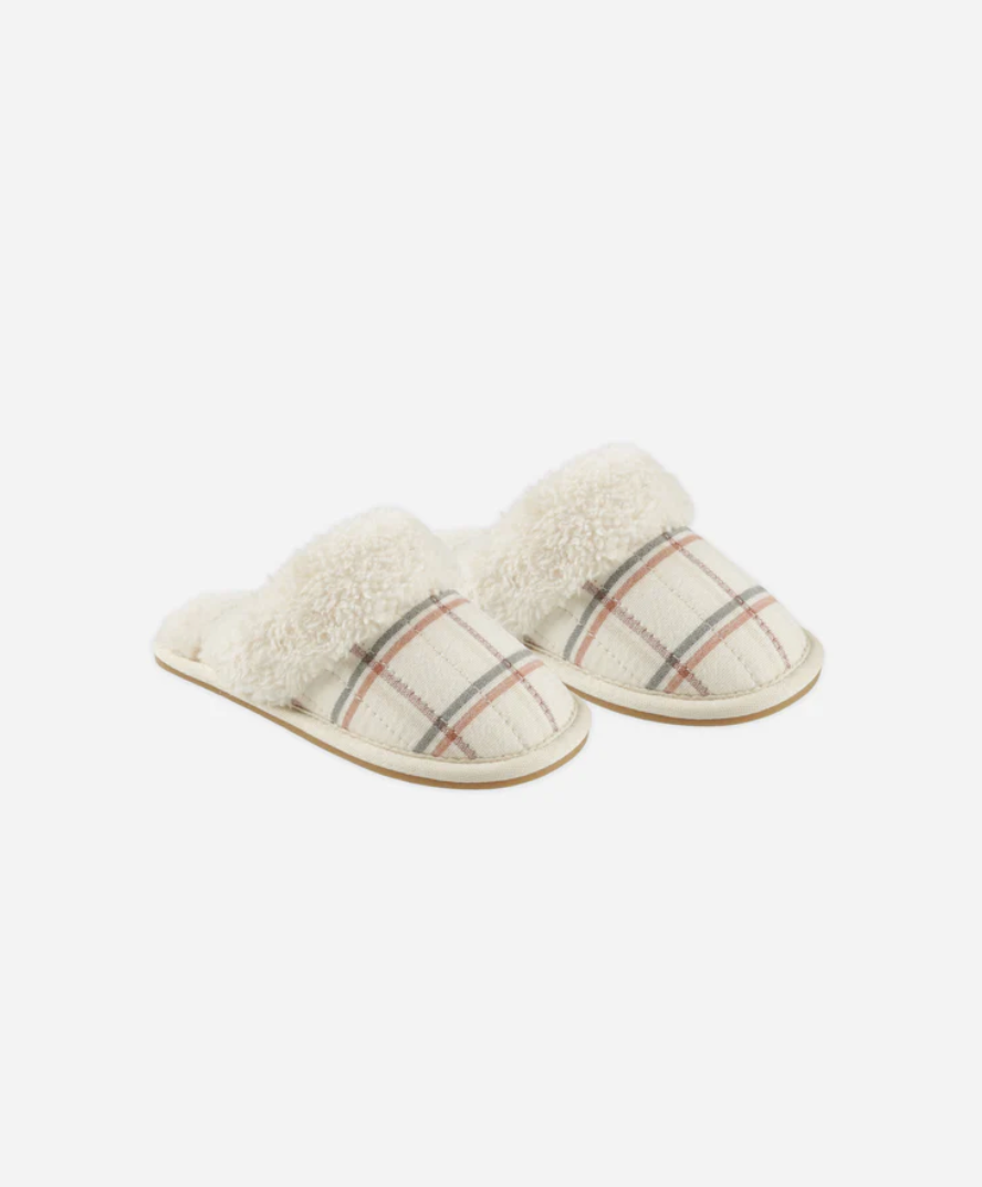 Plaid Kids Slippers