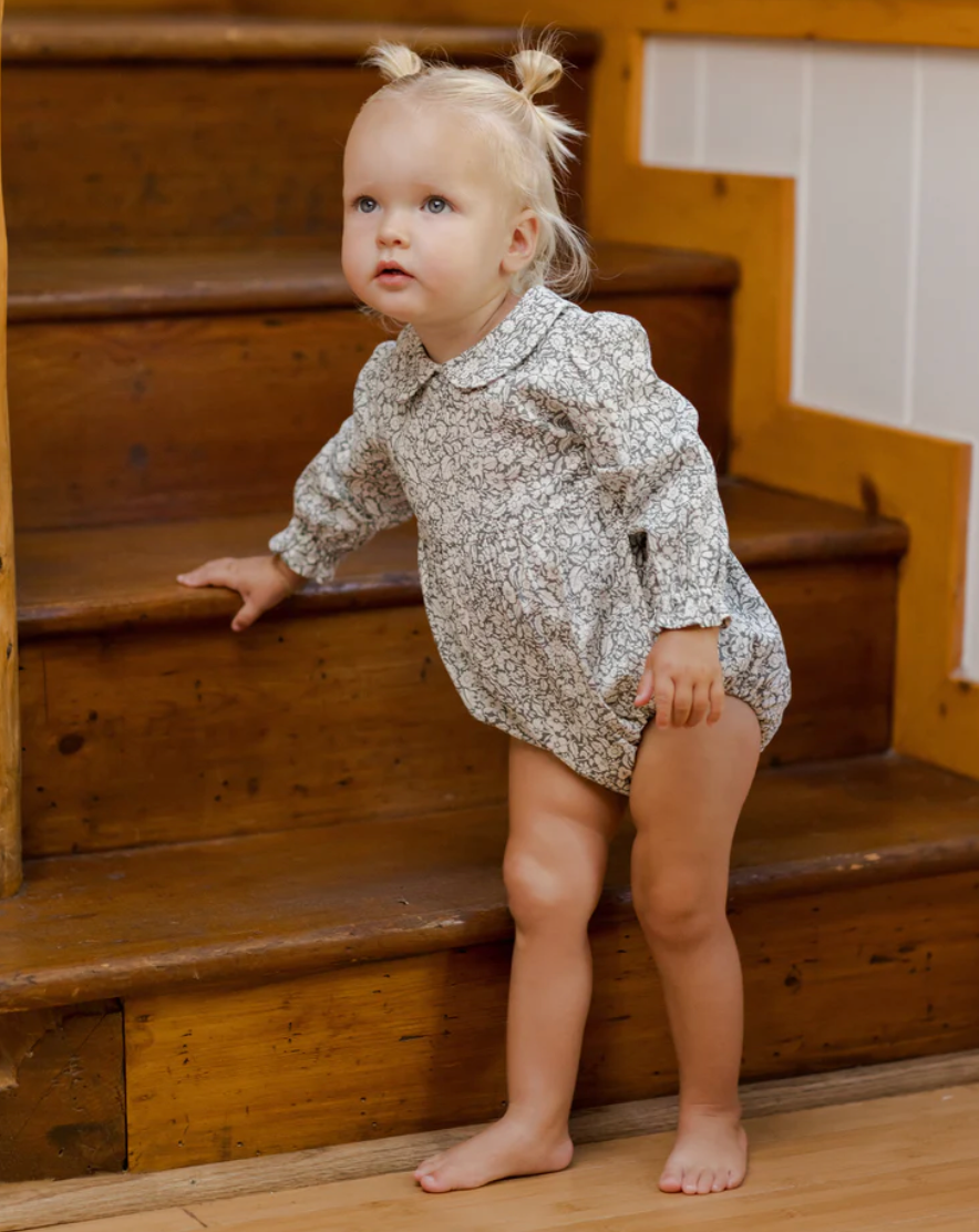 Cora Romper in Green Meadow