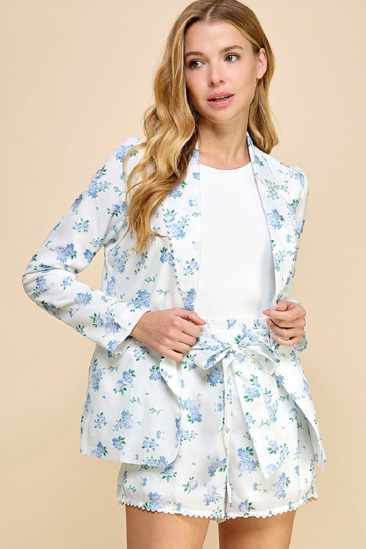 Floral Printed Blazer