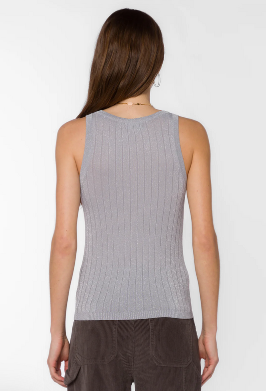 Caryn Shimmer Tank in Grey