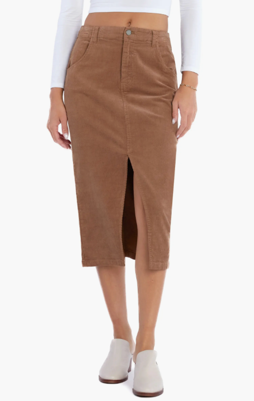 WashLab  Pieced Corduroy Maxi Skirt