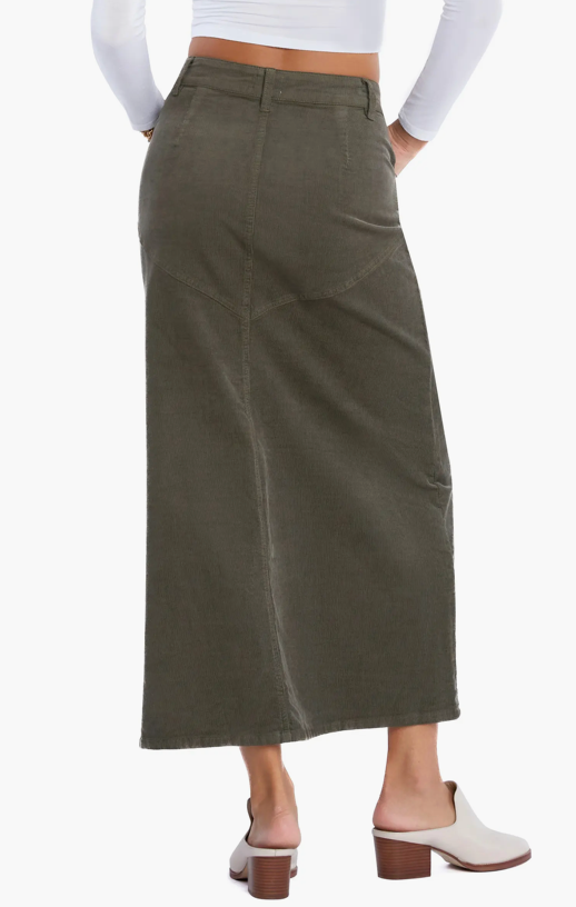 WashLab Pieced Corduroy Maxi Skirt