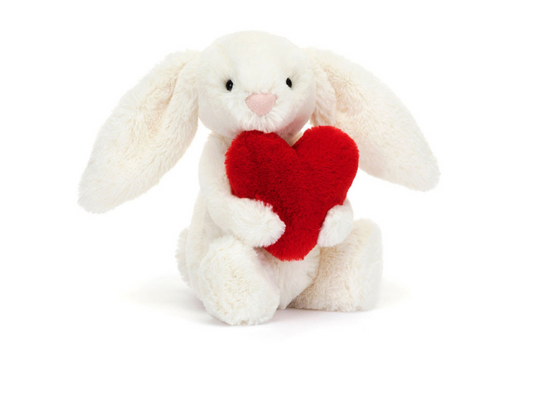 Bashful Red Love Heart Bunny (Small)