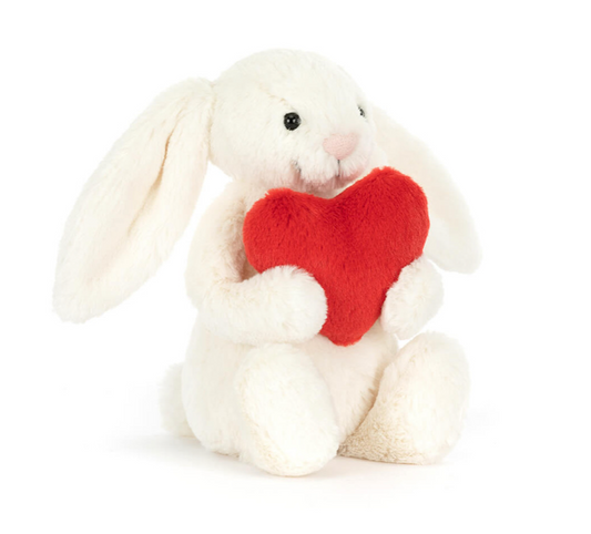 I am Bashful Red Heart Bunny (Medium)