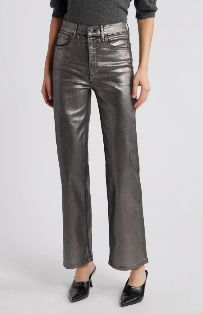 Le Sleek Straight Coated Jeans