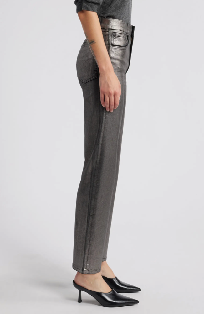 Le Sleek Straight Coated Jeans