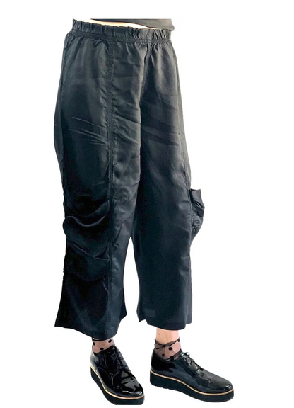 Paper Temples PKT Pant Wide Leg with Ruched Pockets