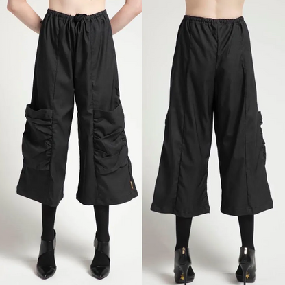 Paper Temples PKT Pant Wide Leg with Ruched Pockets