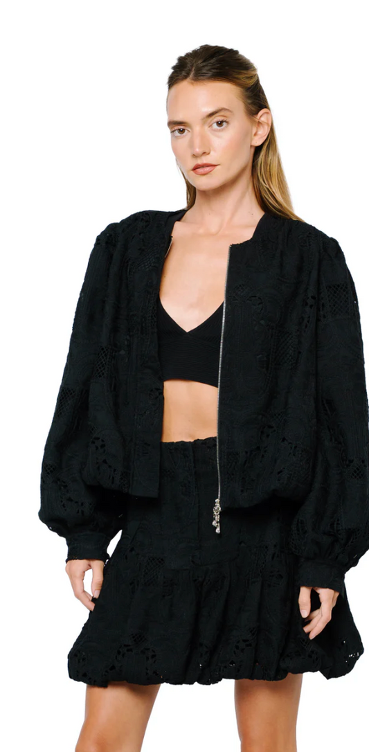 Bubble Hem Cropped Jacket