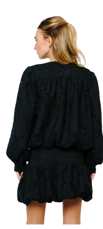 Bubble Hem Cropped Jacket