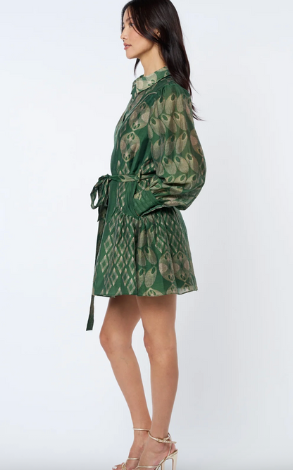 Printed Mini Shirt Dress