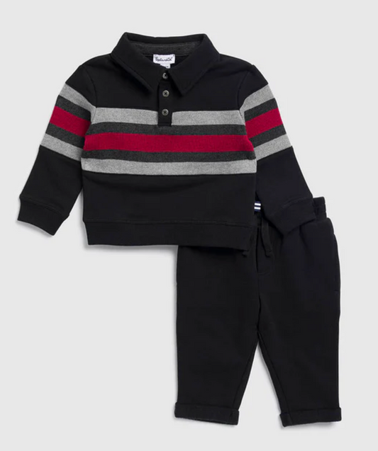 Stripe Polo Set