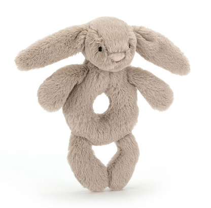 Bashful Beige Bunny Ring Rattle