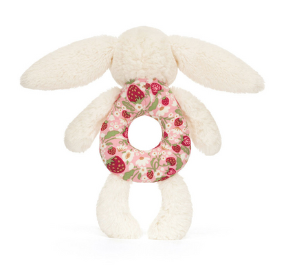 Blossom Cream Bunny 'Berry' Ring Rattle