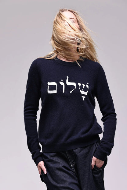 Cotton Cash Shalom Crew Sweater
