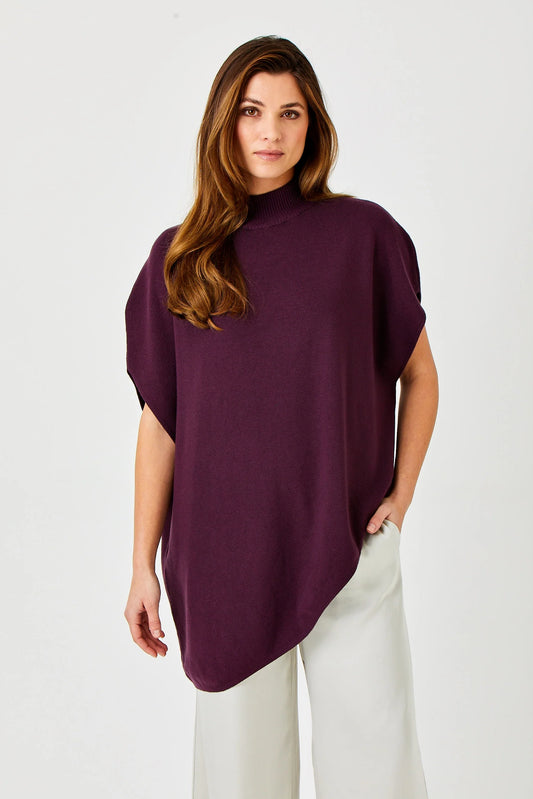Theo Asymetric Knit Poncho