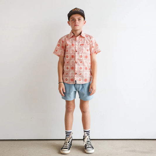 Boys Coastal Rhythm Short Sleeve Button down