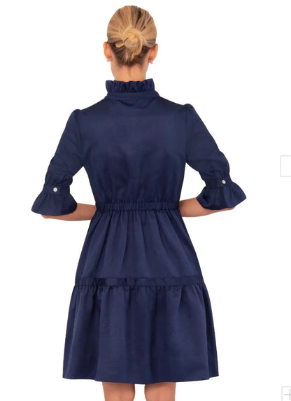 Teardrop-Faille Dress