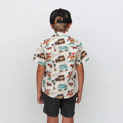 Boys Surf Safari Button Up