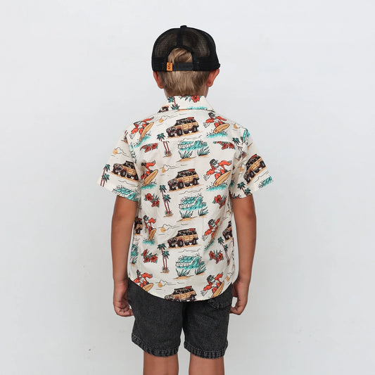 Boys Surf Safari Button Up