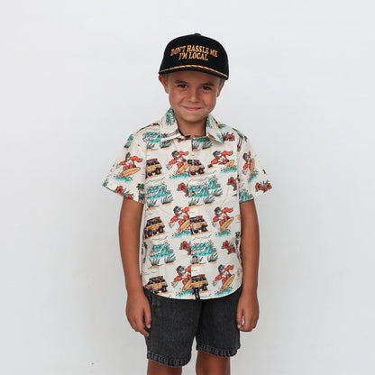 Boys Surf Safari Button Up