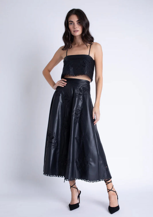 Ava Vegas Vegan Leather Skirt