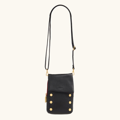 HAMMITT VIP Mobile Black BG Red Zip Bag