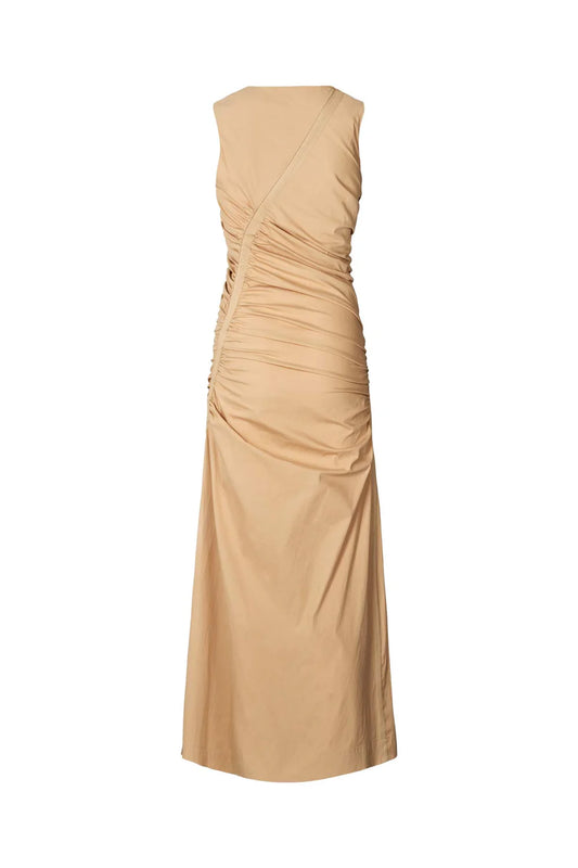 Papery Fitted Long Dress
