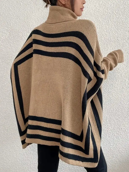Classic Striped Bat Sleeve Sweater