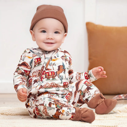 Baby Boy Bamboo Romper & Accessories -  Western Spirit