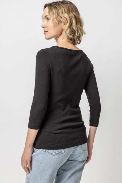 3/4 Sleeve Boatneck