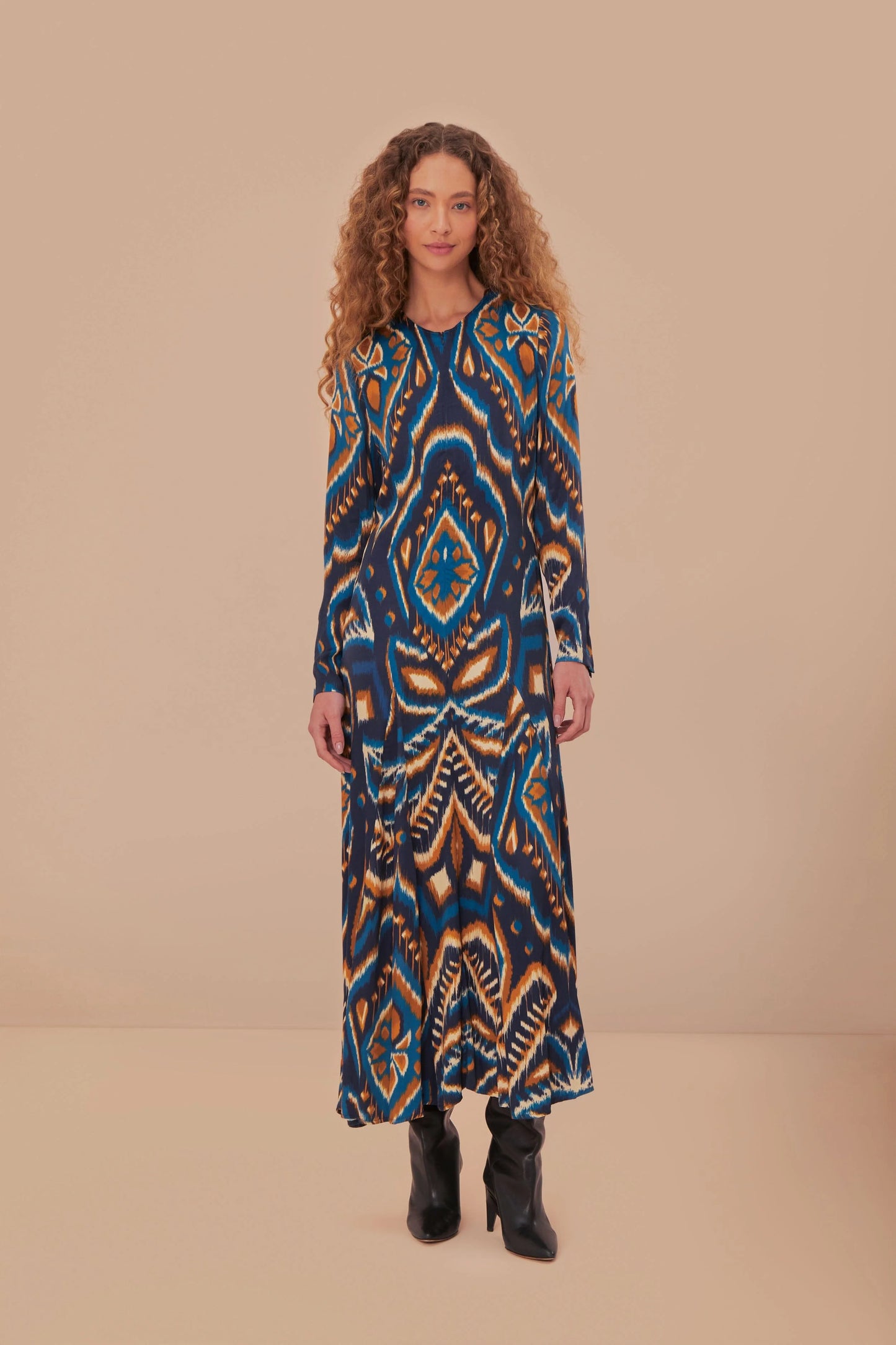 Pineapple Blue Maxidress