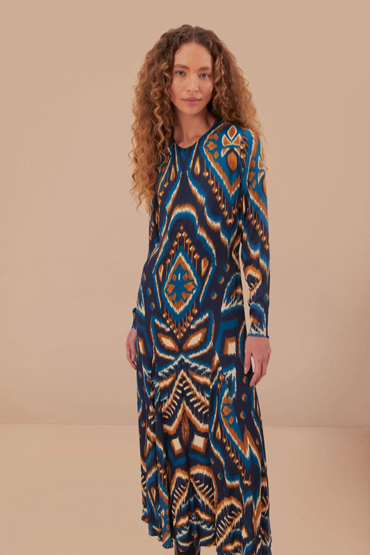 Pineapple Blue Maxidress