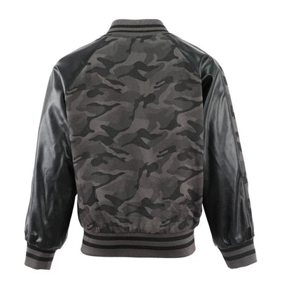Camo Flash Leather Bomber
