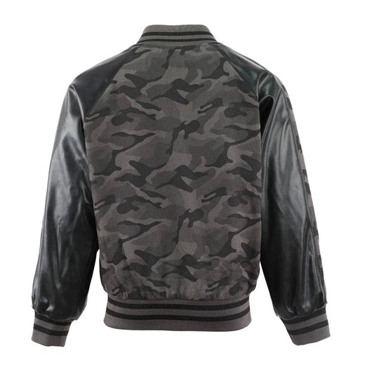 Camo Flash Leather Bomber