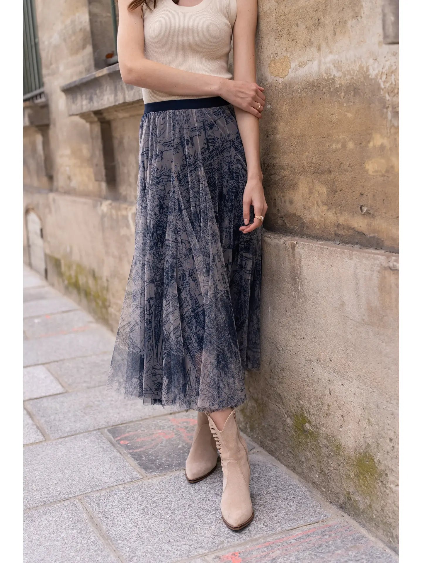 Ambre Print Tulle Skirt