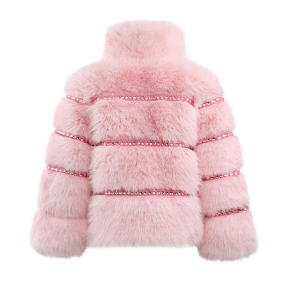 Cotton Candy Gem Faux Fur