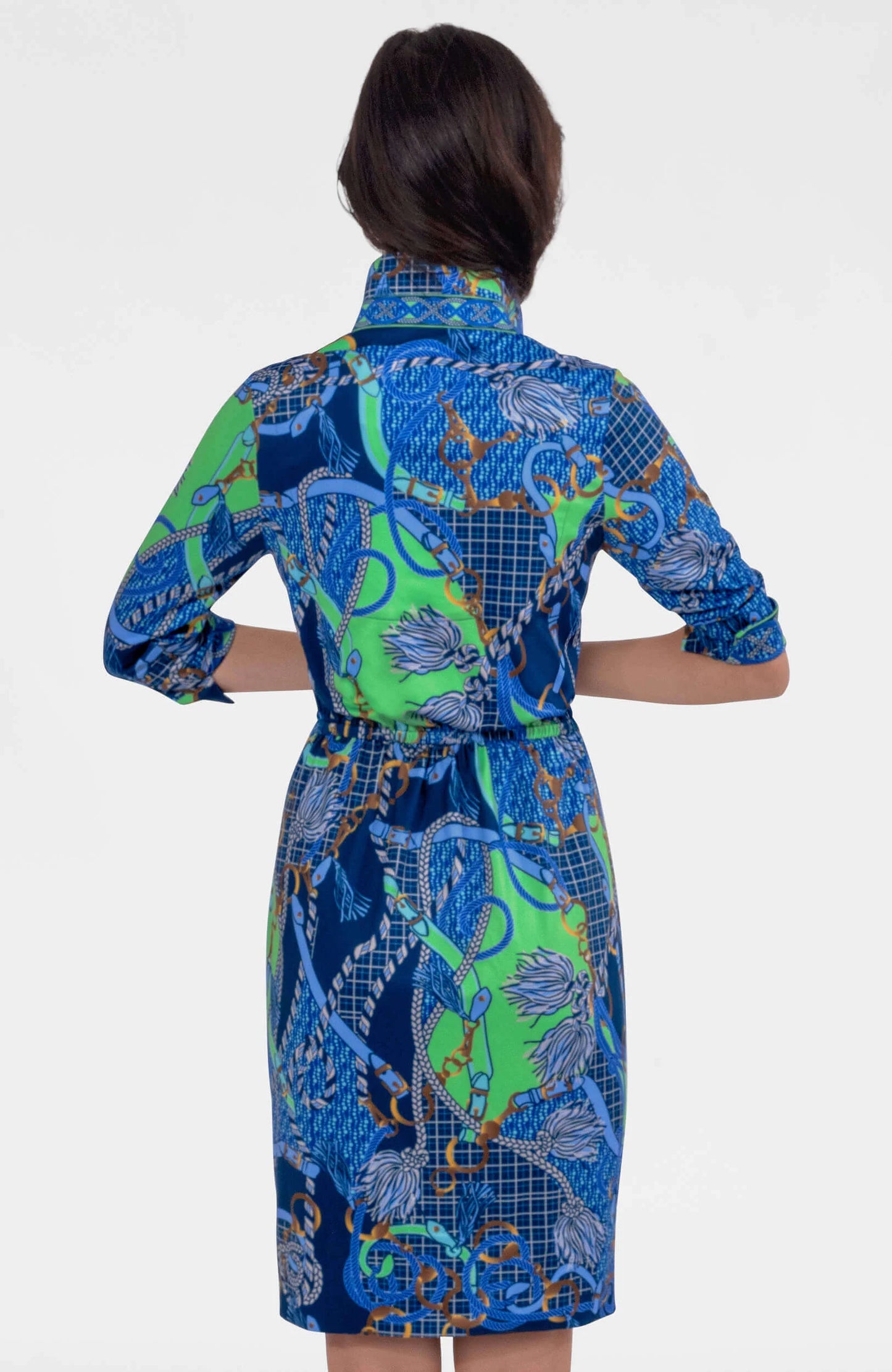 Twist & Shout Dress in Blue Ditto Print