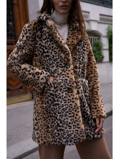 Leopard Faux Fur Coat