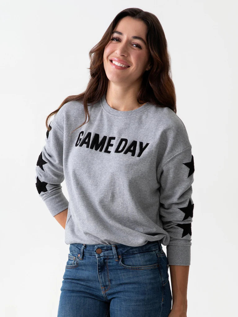 Game Day Sweatshirt with Stars in Smoke