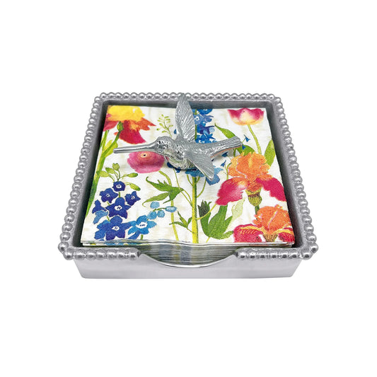 Hummingbird Beaded Napkin Box Set