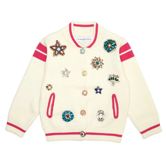 Jayde Crystal Pin Varsity Jacket