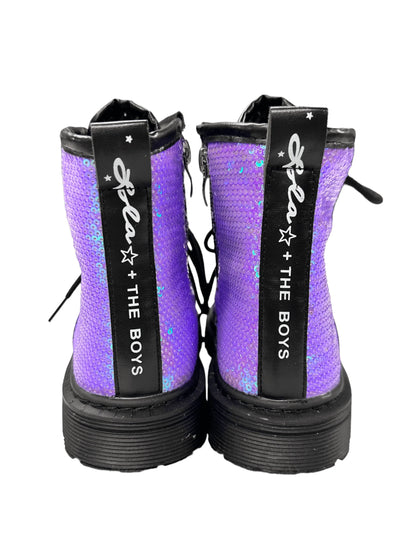 Lavender Sequin Boots for Girls