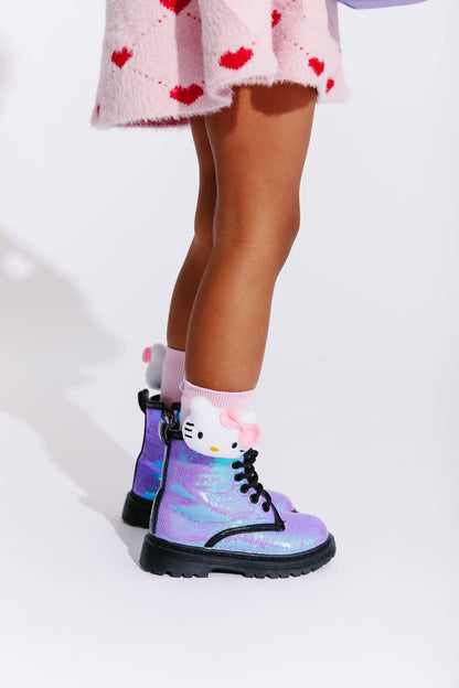 Lavender Sequin Boots for Girls