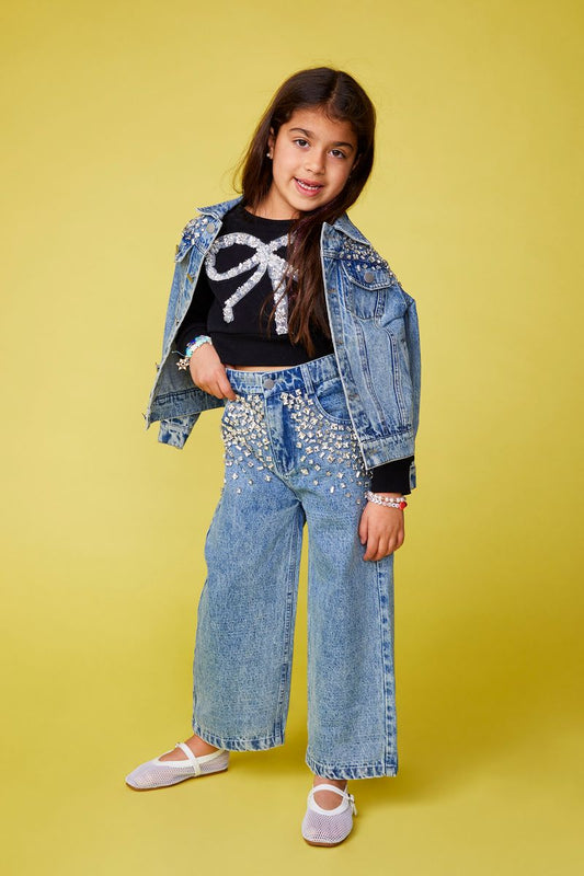 Lia Gemstone Denim Pants