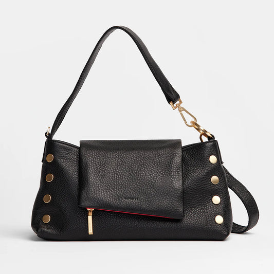 HAMMITT VIP Satchel Black with Red Zipper